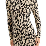 Brandon Maxwell The Camille Hand Printed Cashmere Turtleneck Dress - Vermillion