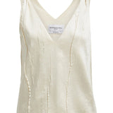 Brandon Maxwell The Drew Deep V Tank - Vermillion