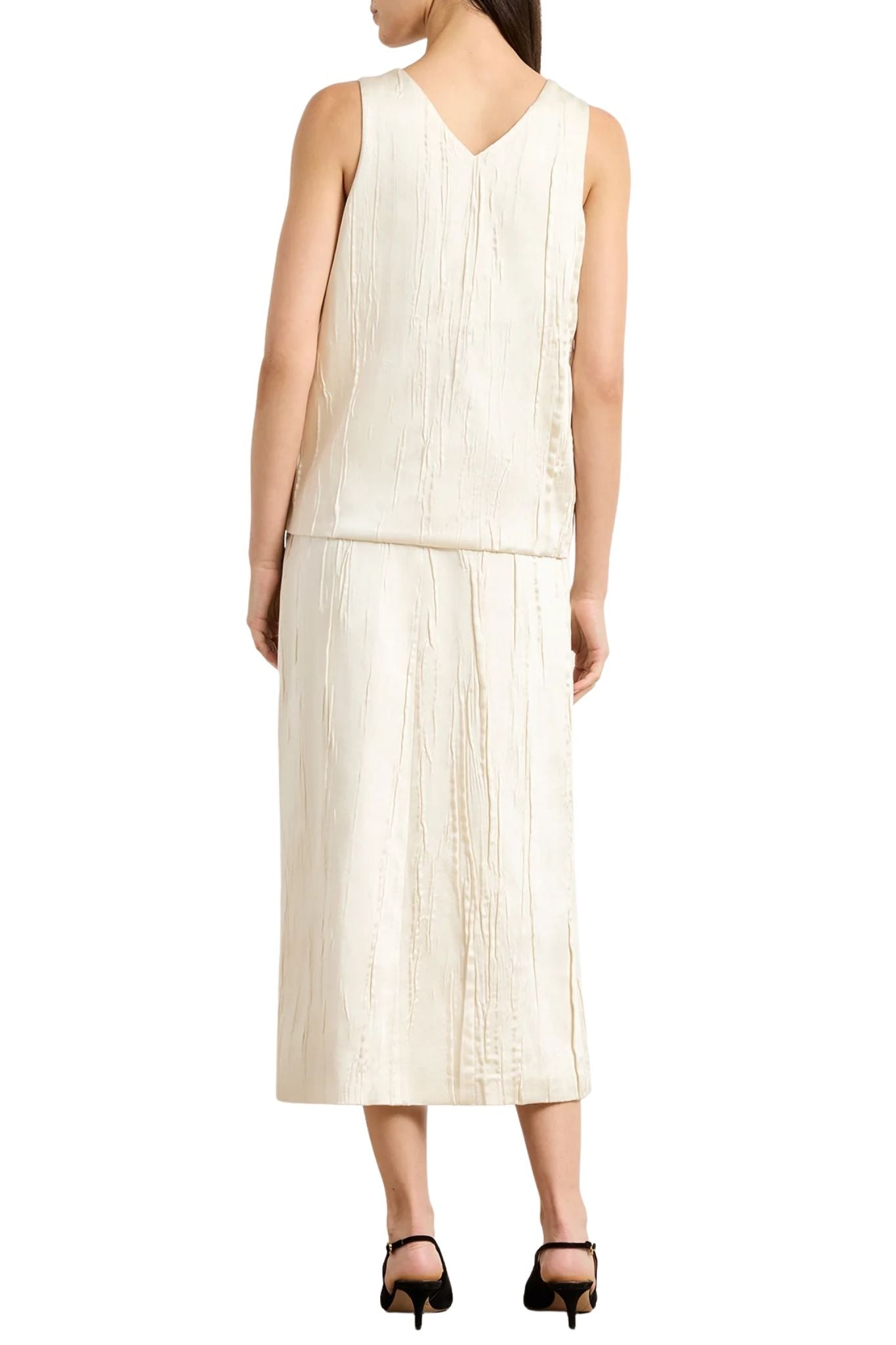 Brandon Maxwell The Drew Deep V Tank - Vermillion