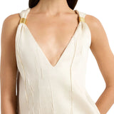 Brandon Maxwell The Drew Deep V Tank - Vermillion