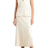 Brandon Maxwell The Drew Deep V Tank - Vermillion