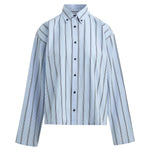 Brandon Maxwell The Javi Boxy Button Down Shirt - Vermillion