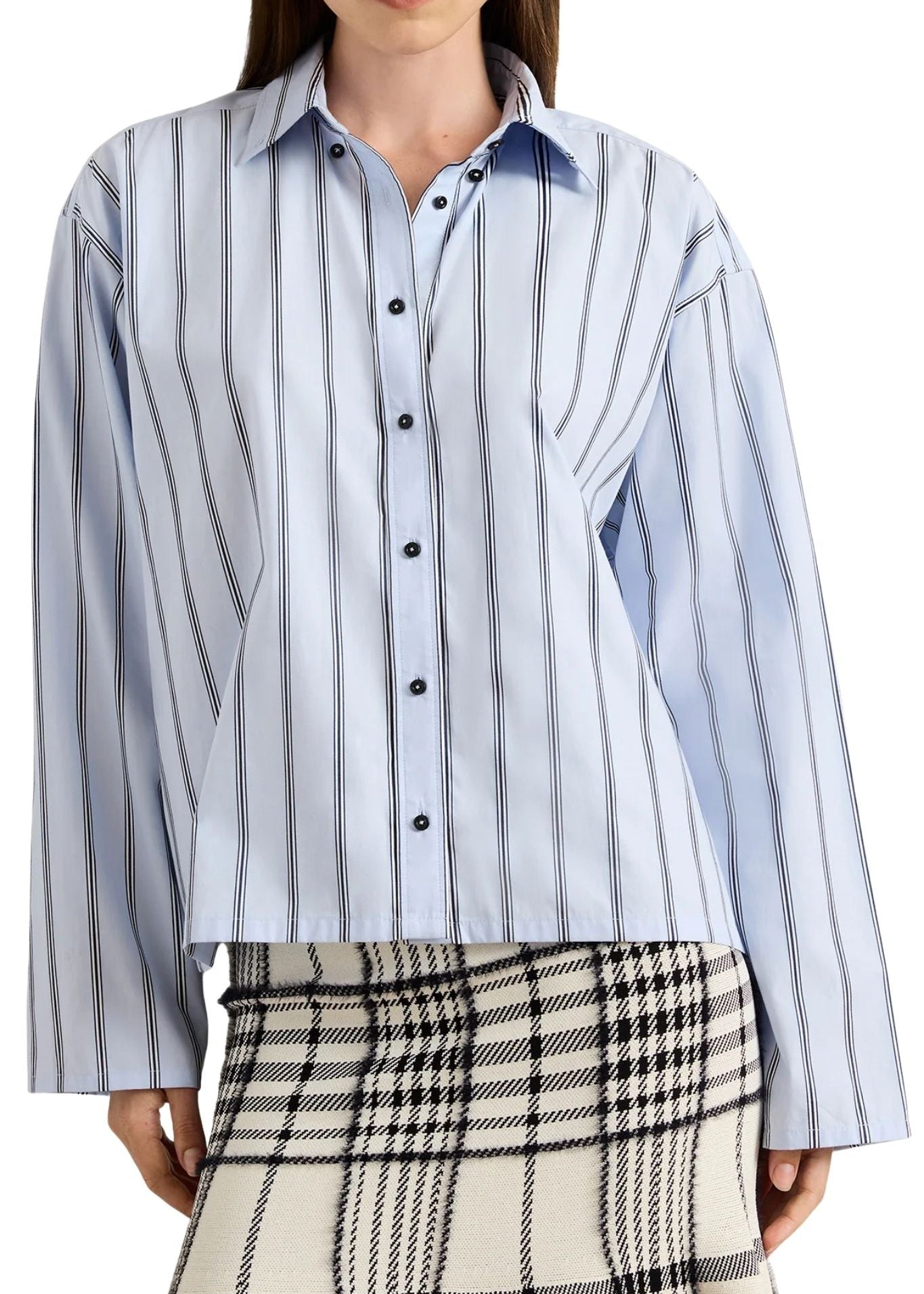 Brandon Maxwell The Javi Boxy Button Down Shirt - Vermillion