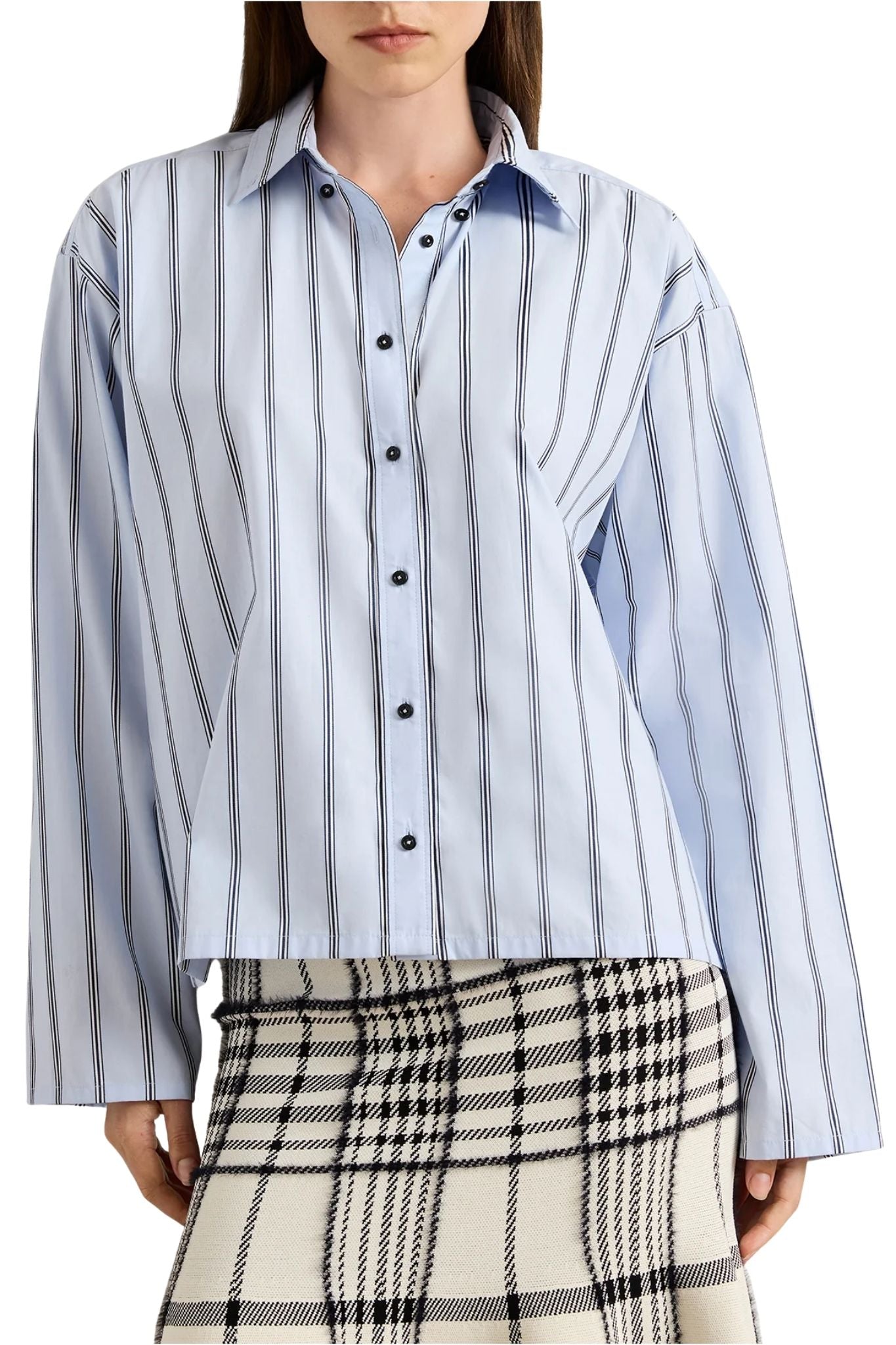 Brandon Maxwell The Javi Boxy Button Down Shirt - Vermillion