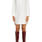 Brandon Maxwell The Lola Relaxed Tunic Shirt Dress - Vermillion