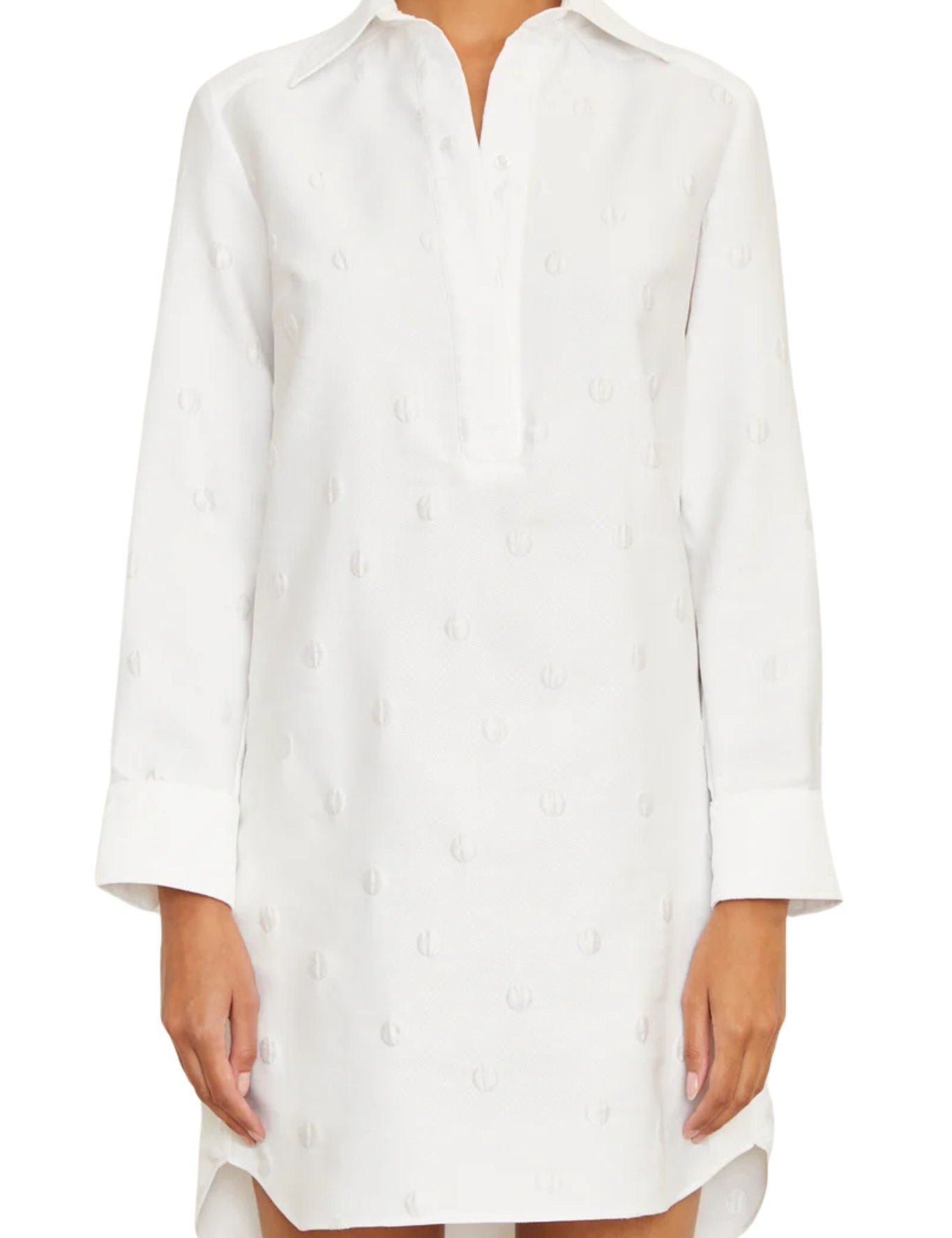 Brandon Maxwell The Lola Relaxed Tunic Shirt Dress - Vermillion