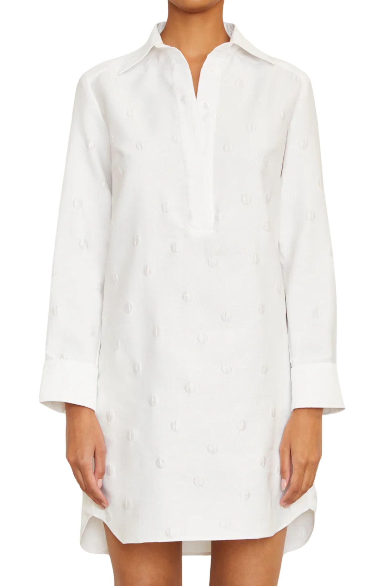 Brandon Maxwell The Lola Relaxed Tunic Shirt Dress - Vermillion