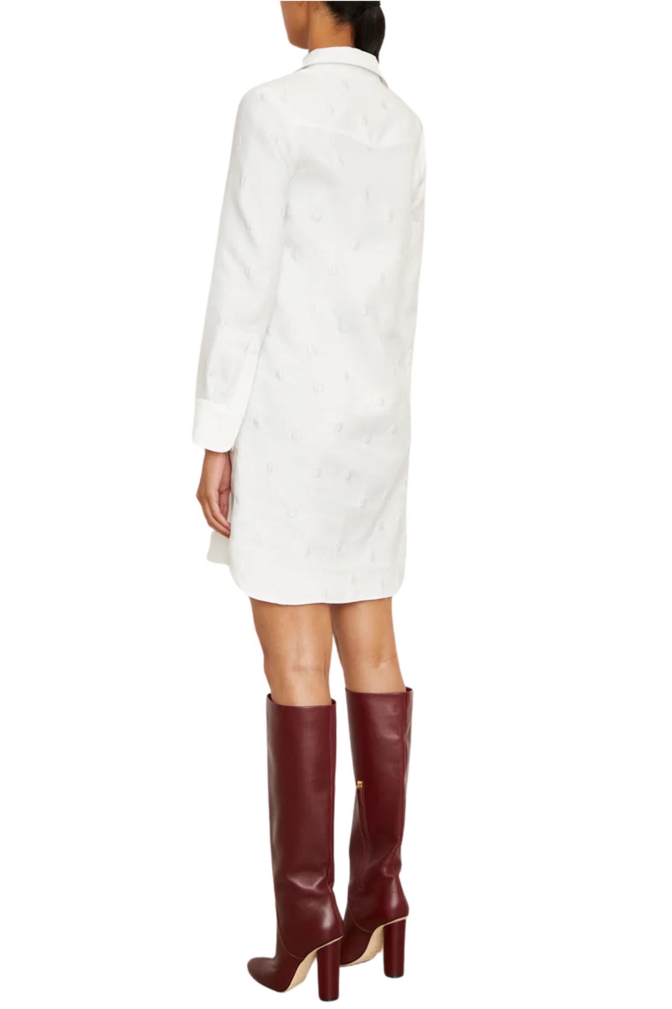 Brandon Maxwell The Lola Relaxed Tunic Shirt Dress - Vermillion