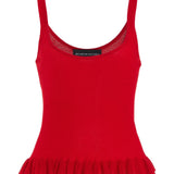 Brandon Maxwell The Phoebe Knit Tank - Vermillion