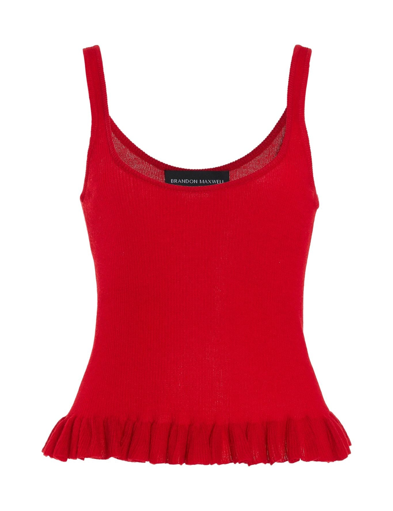 Brandon Maxwell The Phoebe Knit Tank - Vermillion