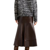 Brandon Maxwell The Posie Half Zip Sweater With Sleeve Pocket - Vermillion