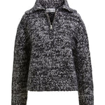 Brandon Maxwell The Posie Half Zip Sweater With Sleeve Pocket - Vermillion