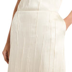 Brandon Maxwell The Tierney Satin Straight Skirt - Vermillion