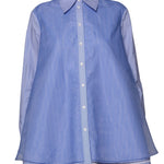 Brandon Maxwell Vaughn Frothy Layered Shirt - Vermillion