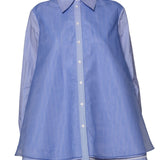 Brandon Maxwell Vaughn Frothy Layered Shirt - Vermillion