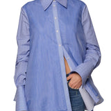 Brandon Maxwell Vaughn Frothy Layered Shirt - Vermillion