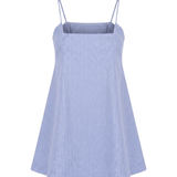 Brandon Maxwell Zinnia Mini Trapeze Dress w/ Square Neckline - Vermillion