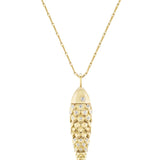 Brent Neale Medium Fish Pendant on Wheat Chain - Vermillion