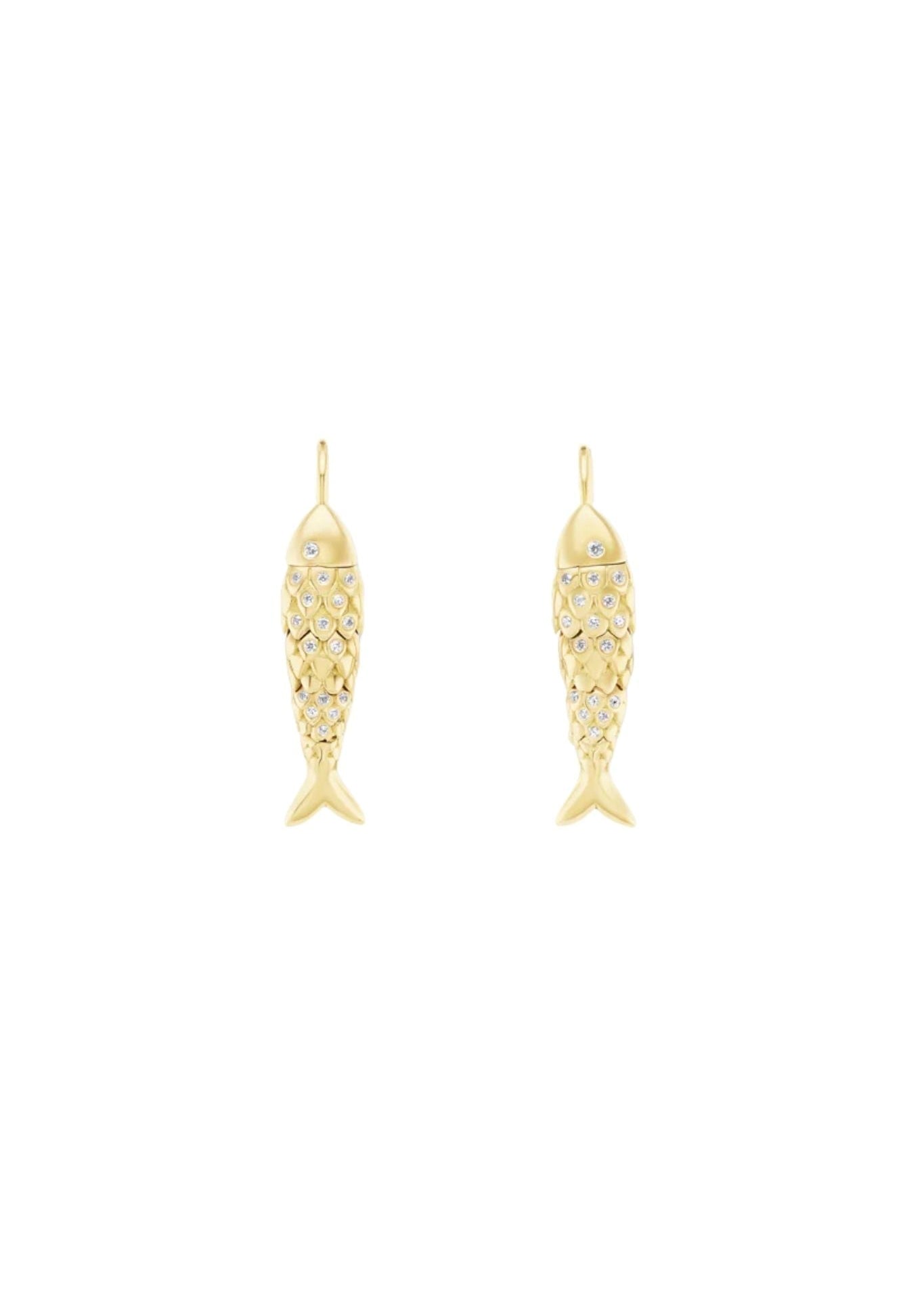 Brent Neale Small Fish Earrings - Vermillion