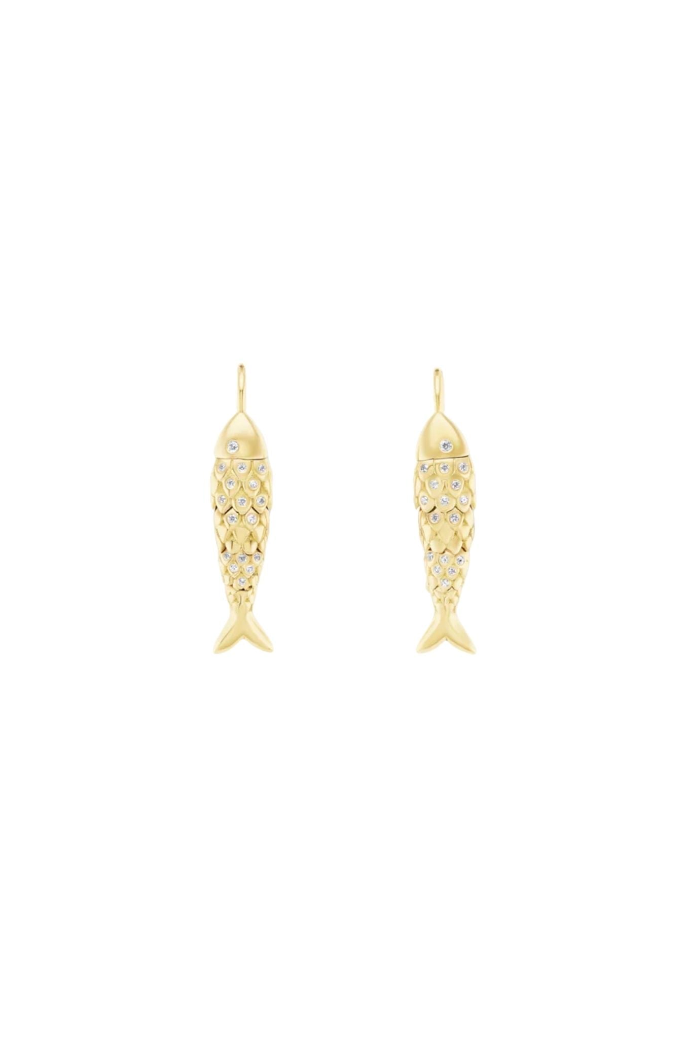 Brent Neale Small Fish Earrings - Vermillion