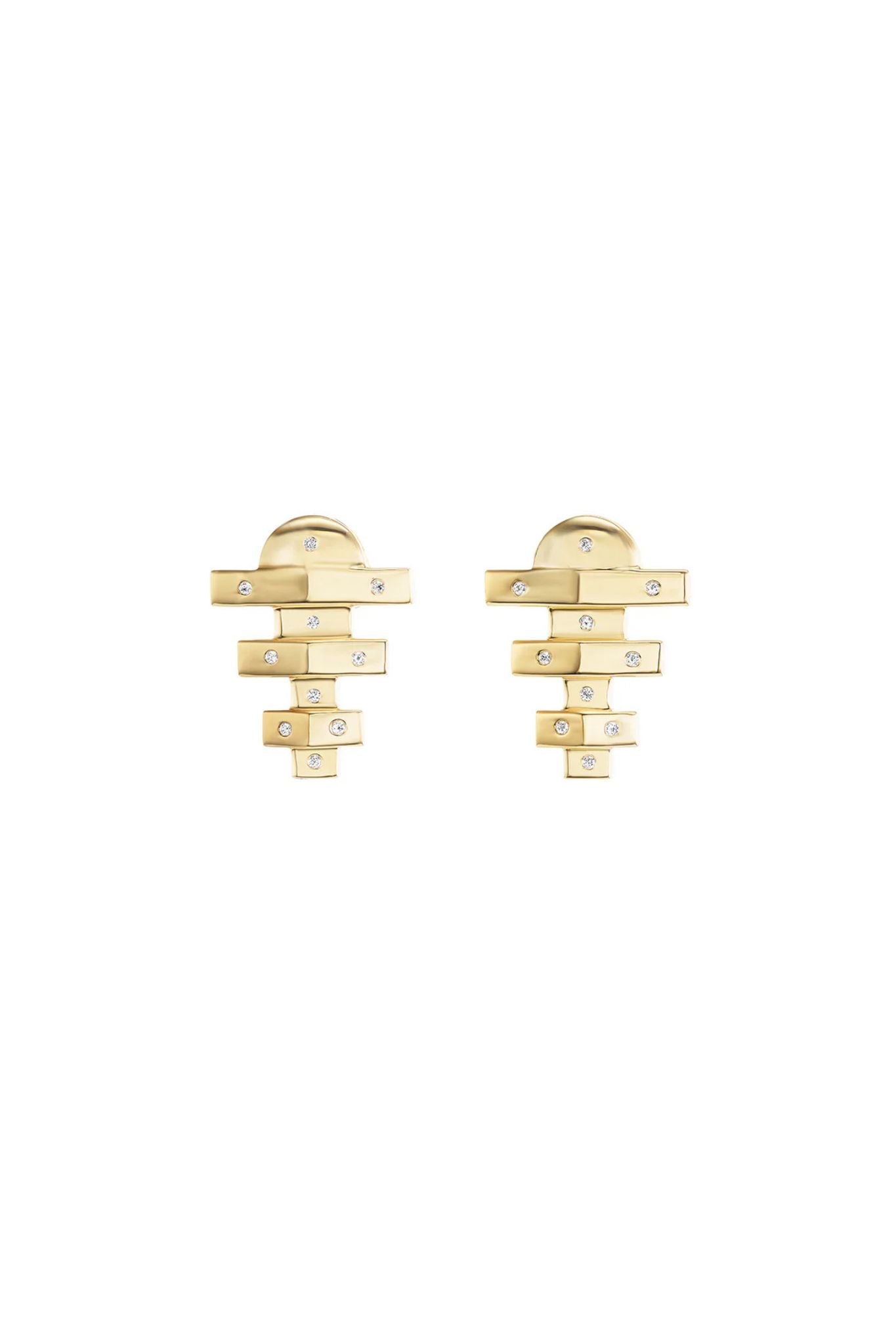 Brent Neale Small Hopscotch Earrings - Vermillion