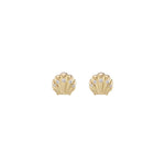 Brent Neale Tiny Seashell Studs - Vermillion