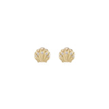 Brent Neale Tiny Seashell Studs - Vermillion