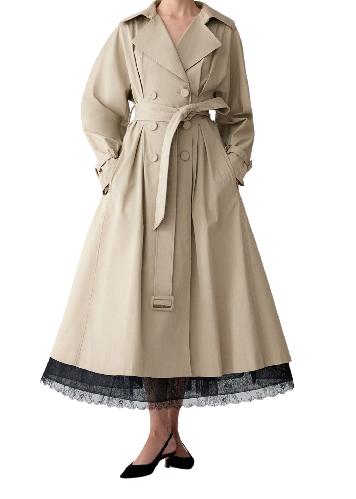 Carolina Herrera A - Line Trench Coat - Vermillion