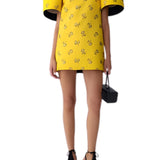 Carolina Herrera Bell SLV Crewneck Shift Dress - Vermillion