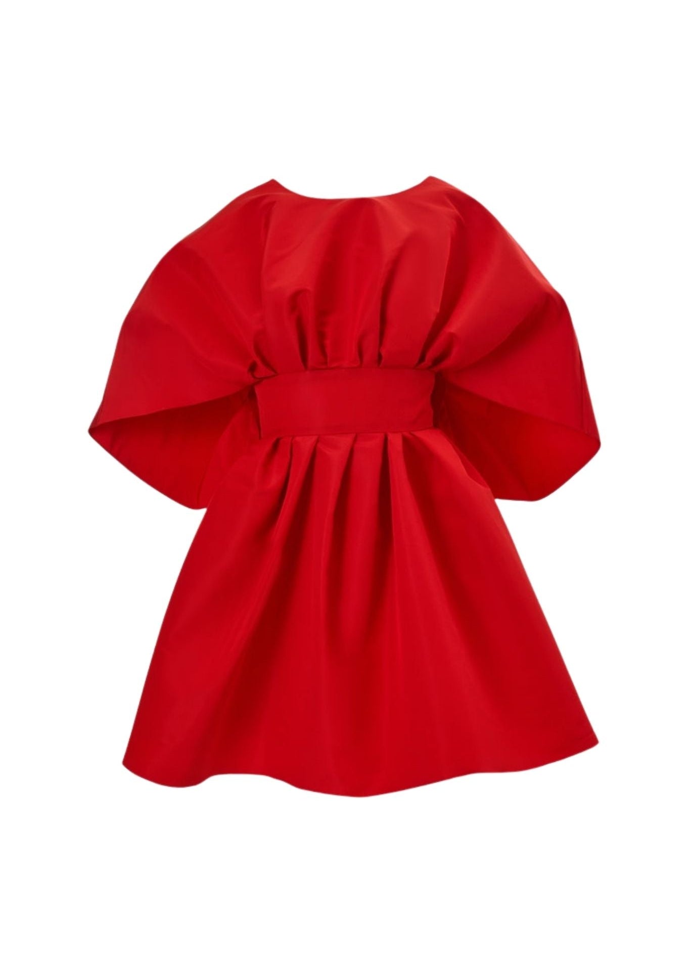 Carolina Herrera Fan Bodice Dress - Vermillion