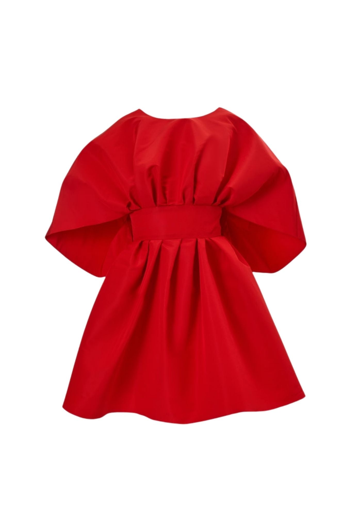 Carolina Herrera Fan Bodice Dress - Vermillion