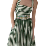 Carolina Herrera Halter Dress with Ruched Bodice - Vermillion