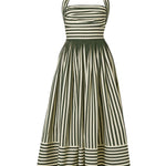 Carolina Herrera Halter Dress with Ruched Bodice - Vermillion
