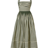 Carolina Herrera Halter Dress with Ruched Bodice - Vermillion