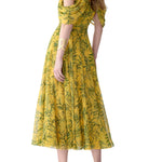 Carolina Herrera Halter Neck Draped Off Shoulder Midi Dress - Vermillion