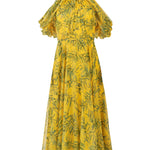 Carolina Herrera Halter Neck Draped Off Shoulder Midi Dress - Vermillion