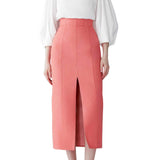 Carolina Herrera Puff Slv Crewneck Top W/ Flower - Vermillion