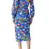 Carolina Herrera Ruched Midi Skirt - Vermillion