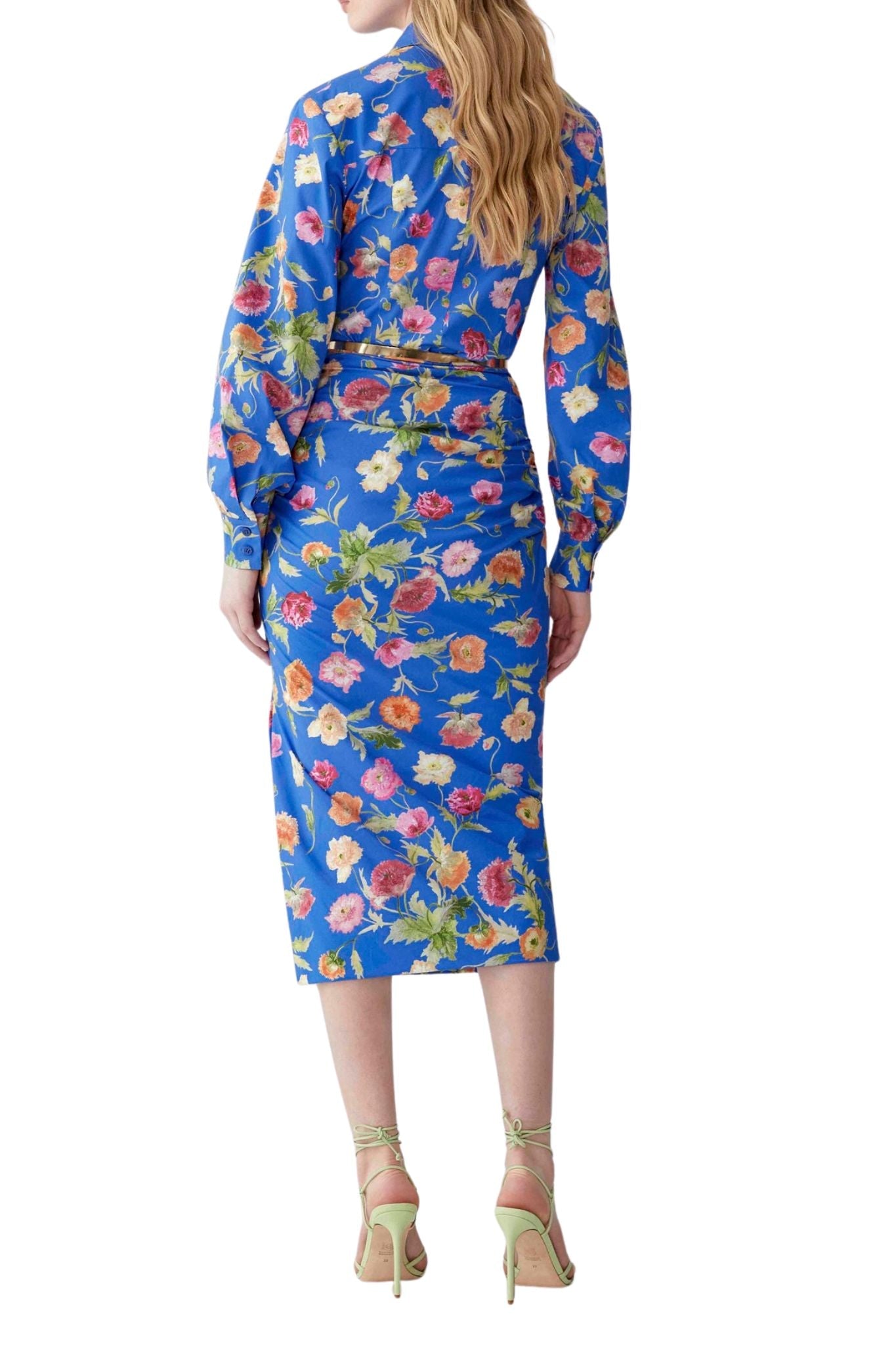 Carolina Herrera Ruched Midi Skirt - Vermillion