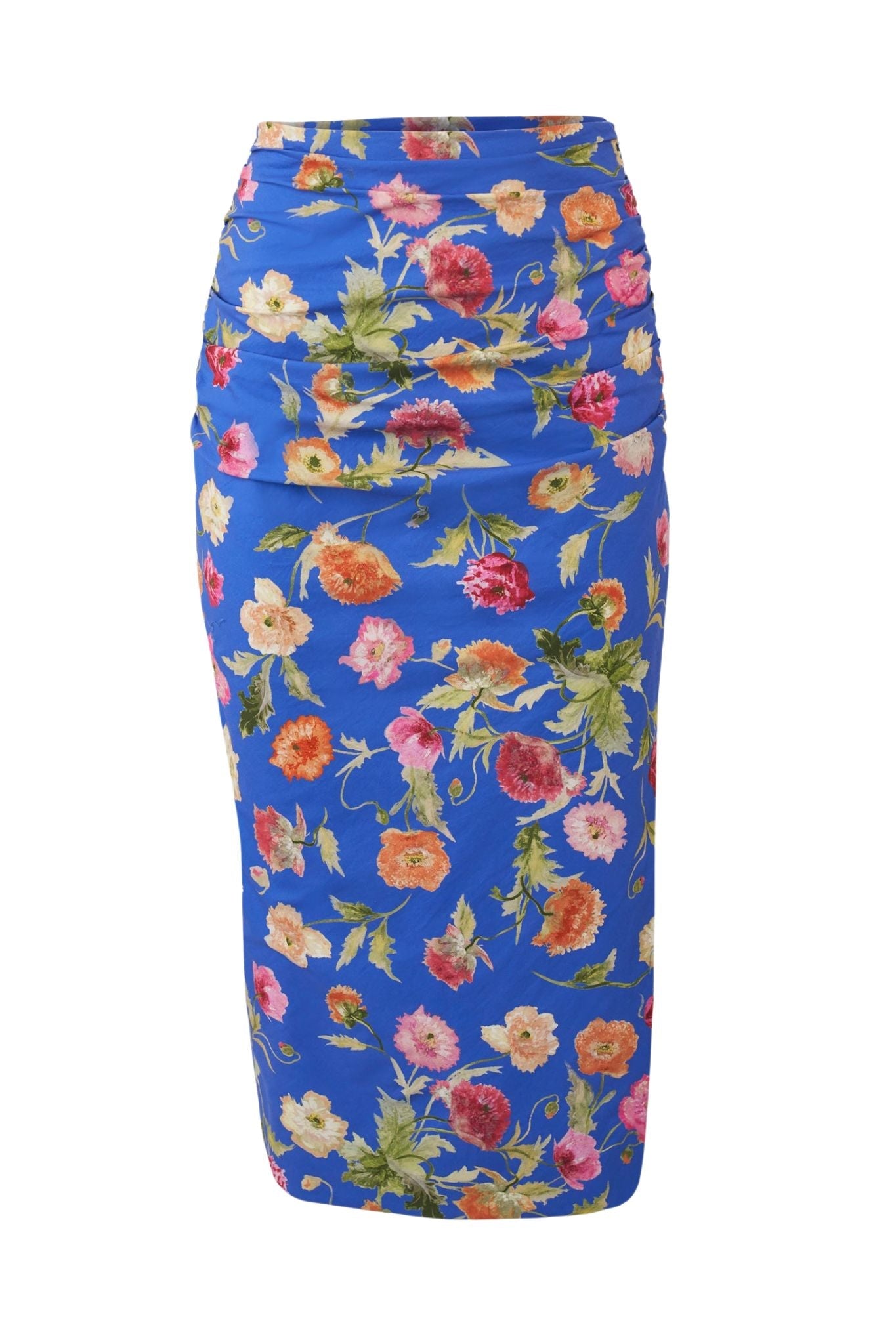 Carolina Herrera Ruched Midi Skirt - Vermillion