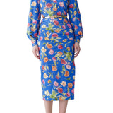 Carolina Herrera Ruched Midi Skirt - Vermillion