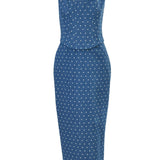 Carolina Herrera Scoop Neck Corseted Midi Pencil Dress - Vermillion