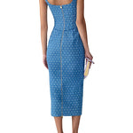 Carolina Herrera Scoop Neck Corseted Midi Pencil Dress - Vermillion