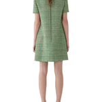 Carolina Herrera Short Sleeve Collared Shift Dress - Vermillion