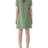 Carolina Herrera Short Sleeve Collared Shift Dress - Vermillion