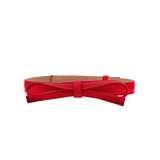 Carolina Herrera Silk Faille Bow Belt - Vermillion