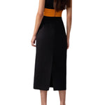 Carolina Herrera Sleeveless Crewneck Dress with Cumberbund Waist - Vermillion