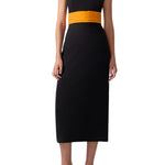 Carolina Herrera Sleeveless Crewneck Dress with Cumberbund Waist - Vermillion