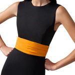 Carolina Herrera Sleeveless Crewneck Dress with Cumberbund Waist - Vermillion