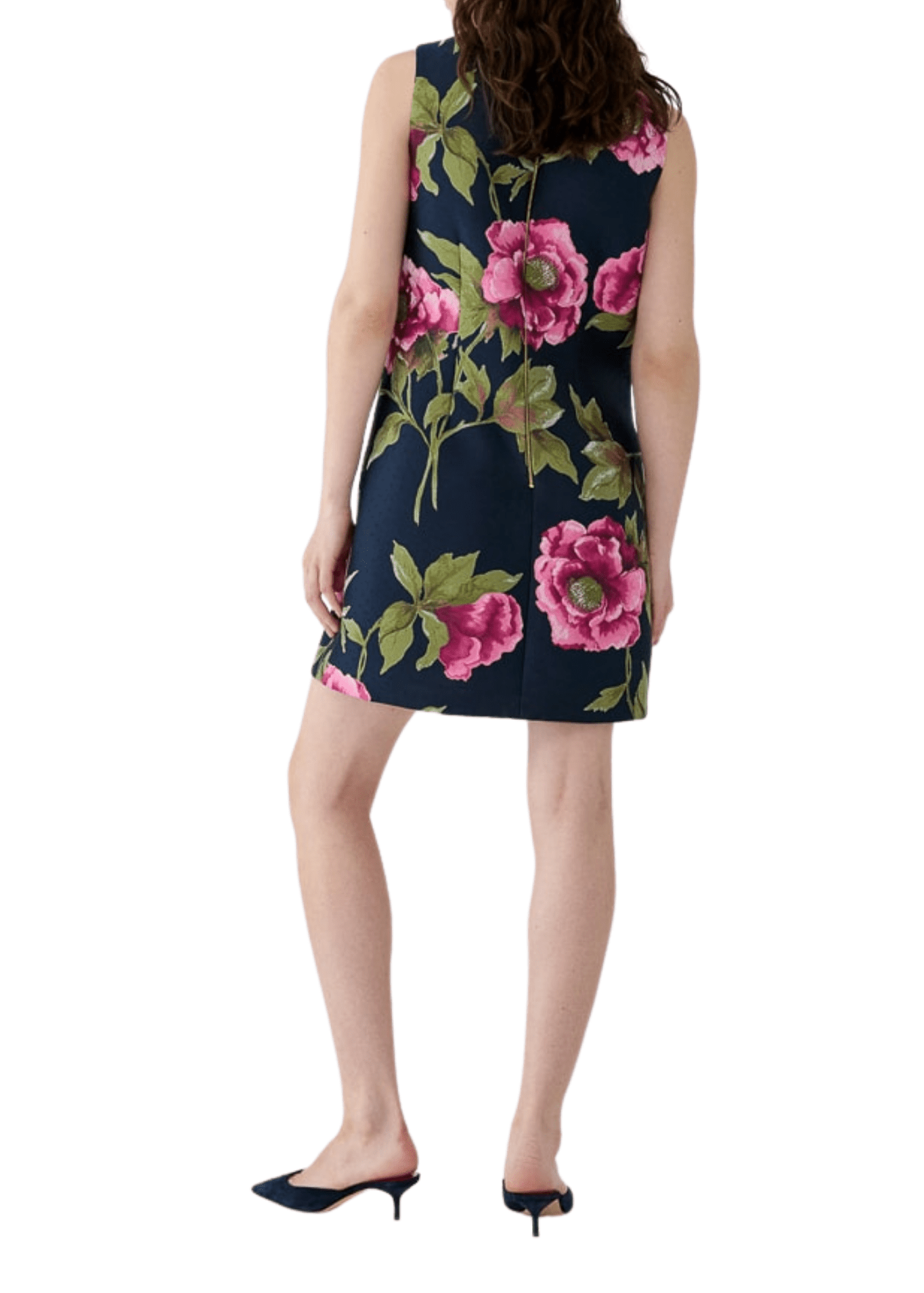 Carolina Herrera Sleeveless Crewneck Shift Dress - Vermillion